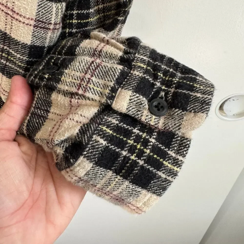 R13 Plaid Gathered Hem Workshirt Size XS - Picture 11 of 13